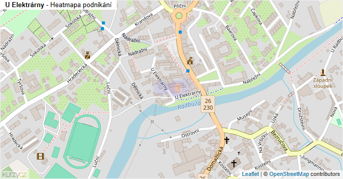 U Elektrárny - mapa podnikání