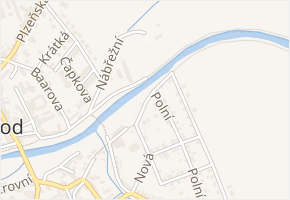 U Radbuzy v obci Stod - mapa ulice
