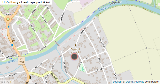 U Radbuzy - mapa podnikání