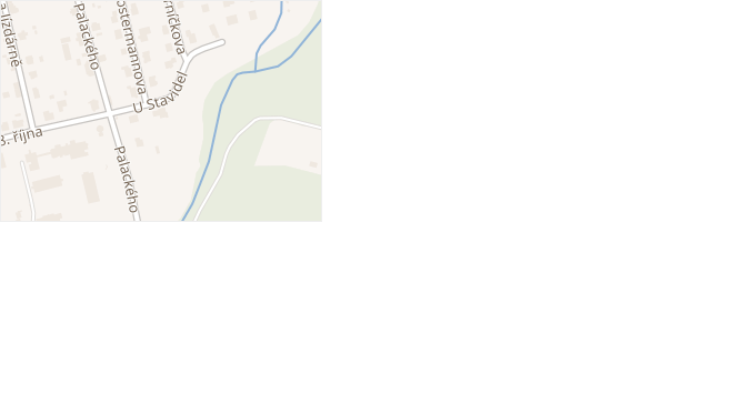 U Stavidel v obci Stod - mapa ulice