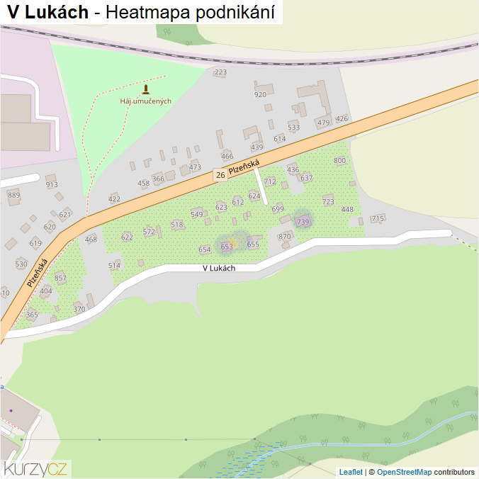 Mapa V Lukách - Firmy v ulici.