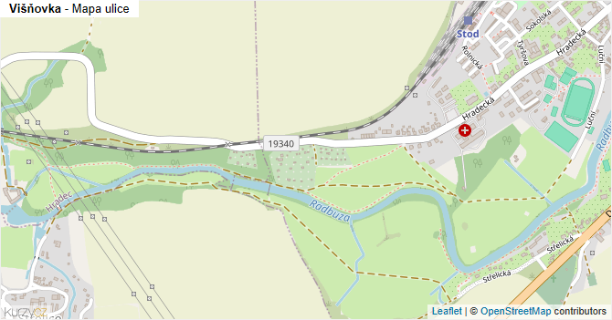 Višňovka - mapa ulice