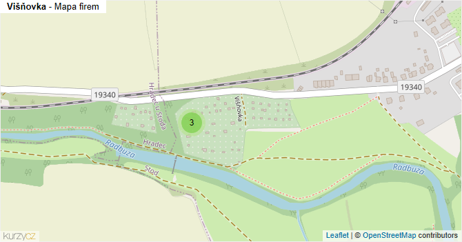 Višňovka - mapa firem
