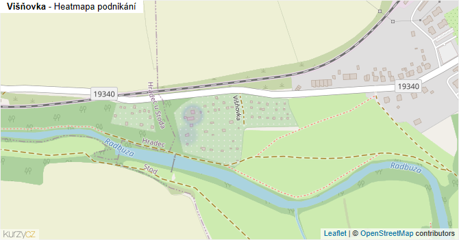 Višňovka - mapa podnikání