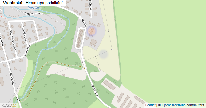 Vrabinská - mapa podnikání