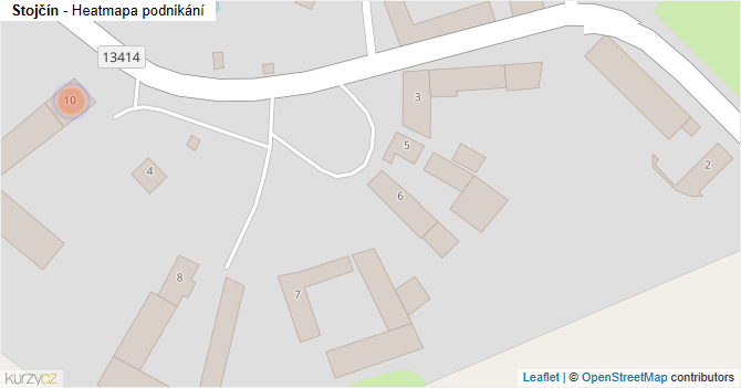 Stojčín - mapa podnikání