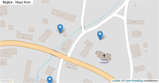 Stojice - mapa firem