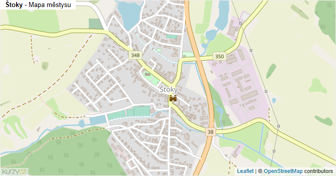 Štoky - mapa městysu