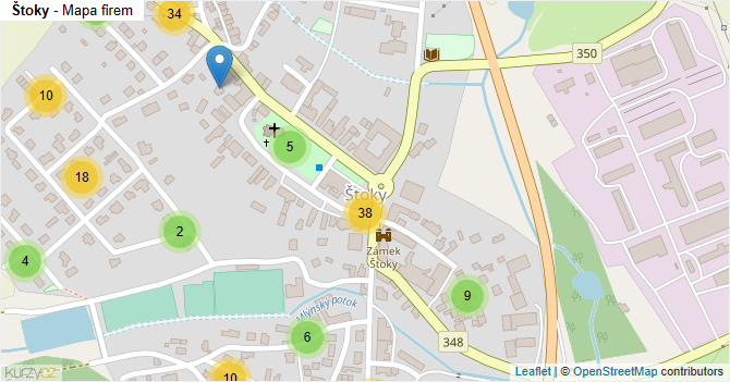 Štoky - mapa firem