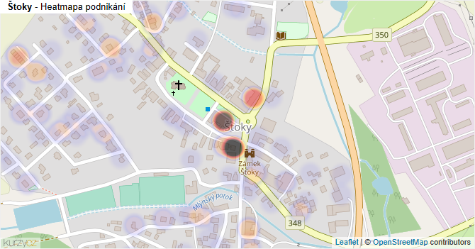 Štoky - mapa podnikání
