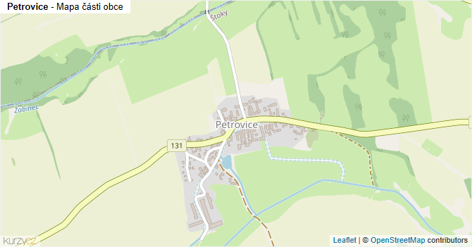 Petrovice - mapa části obce