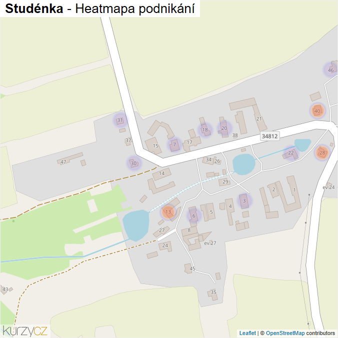 Mapa Studénka - Firmy v části obce.