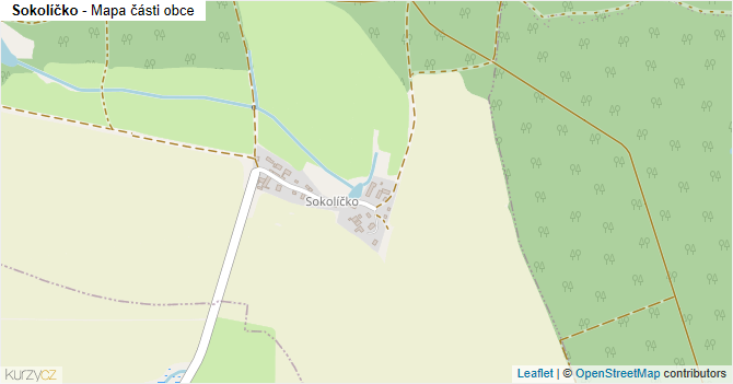 Sokolíčko - mapa části obce