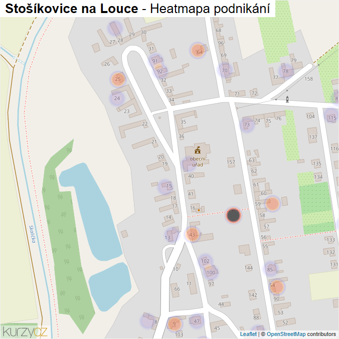 Mapa Stošíkovice na Louce - Firmy v části obce.