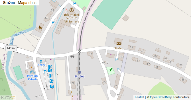 Stožec - mapa obce