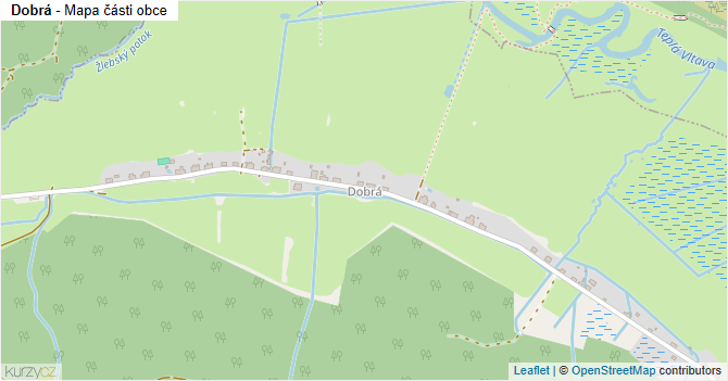 Dobrá - mapa části obce