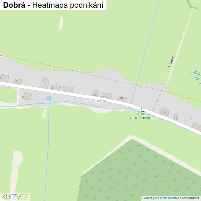 Mapa Dobrá - Firmy v části obce.