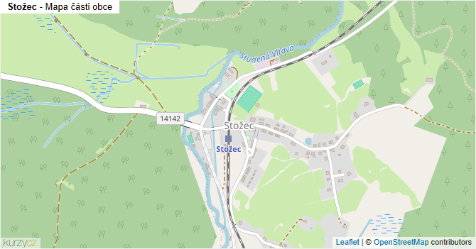 Stožec - mapa části obce