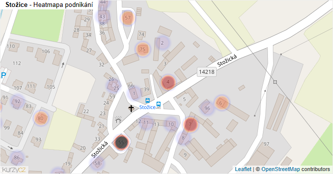 Stožice - mapa podnikání