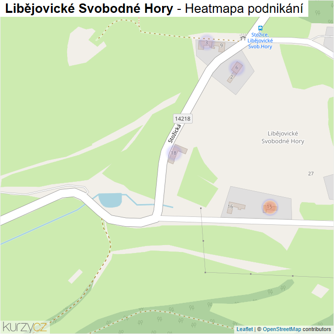 Mapa Libějovické Svobodné Hory - Firmy v části obce.