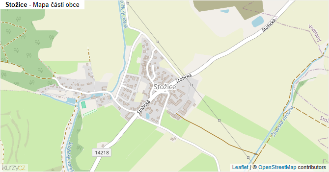 Stožice - mapa části obce