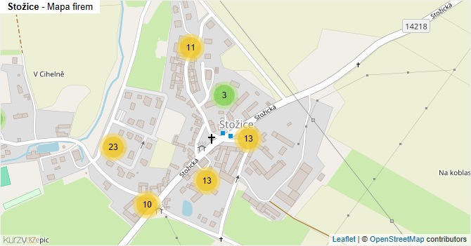 Stožice - mapa firem