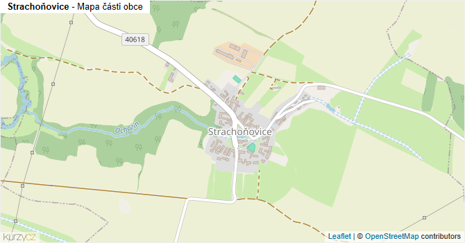 Strachoňovice - mapa části obce