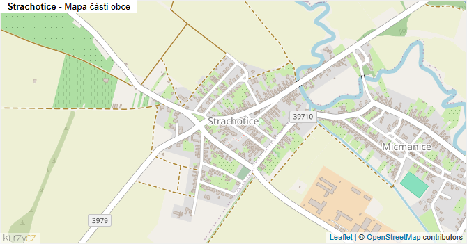 Strachotice - mapa části obce