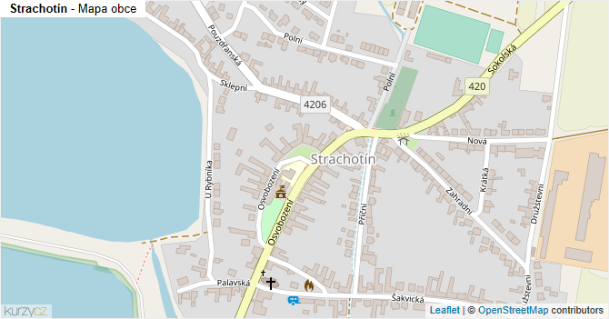 Strachotín - mapa obce