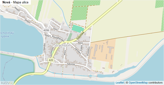 Nová - mapa ulice