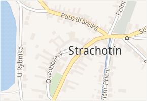Strachotín v obci Strachotín - mapa části obce