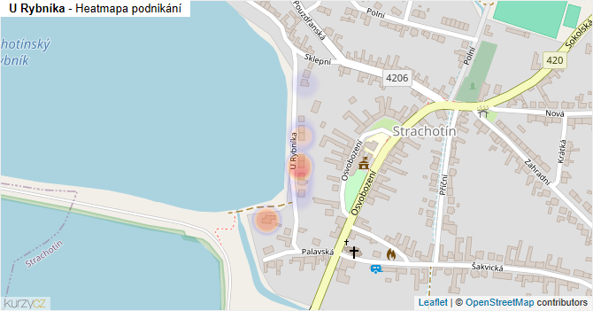 U Rybníka - mapa podnikání