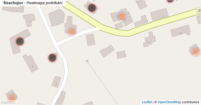 Strachujov - mapa podnikání