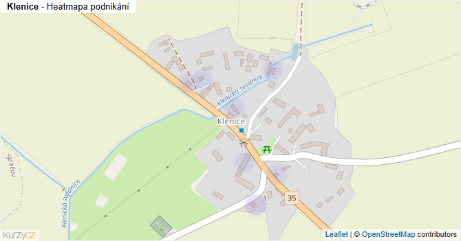 Klenice - mapa podnikání