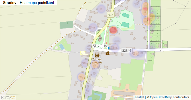 Stračov - mapa podnikání