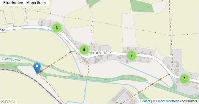 Stradonice - mapa firem