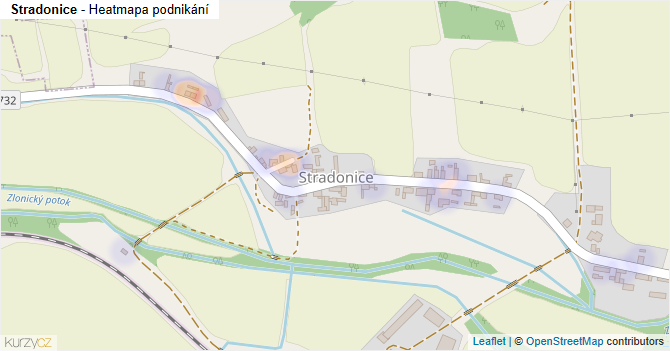 Stradonice - mapa podnikání