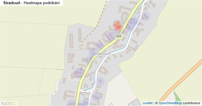 Stradouň - mapa podnikání