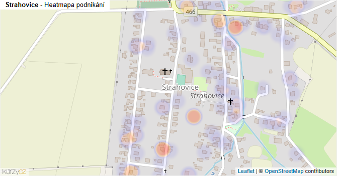 Strahovice - mapa podnikání