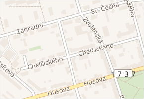 B. Němcové v obci Strakonice - mapa ulice