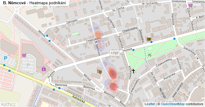 B. Němcové - mapa podnikání
