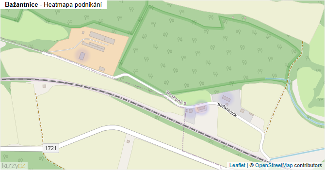 Bažantnice - mapa podnikání
