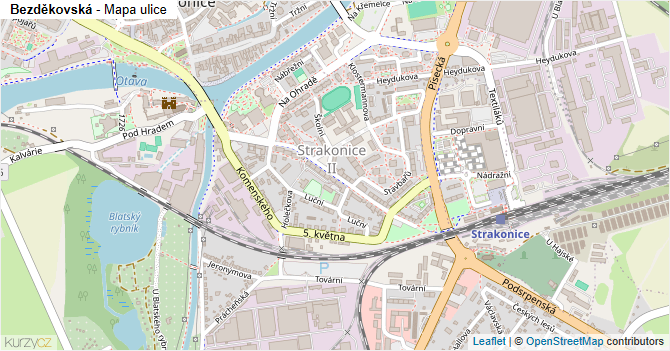 Bezděkovská - mapa ulice
