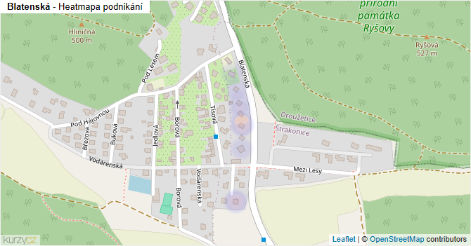 Blatenská - mapa podnikání
