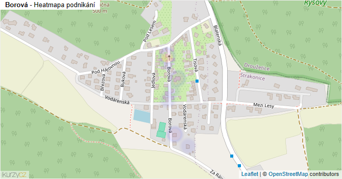 Borová - mapa podnikání
