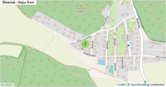 Březová - mapa firem