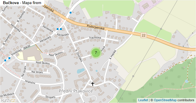 Bučkova - mapa firem