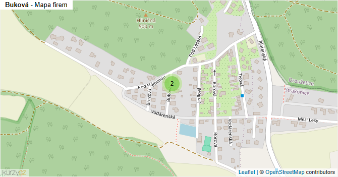 Buková - mapa firem