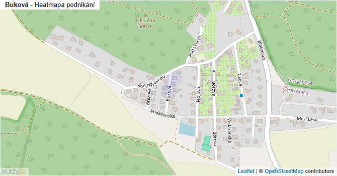 Buková - mapa podnikání