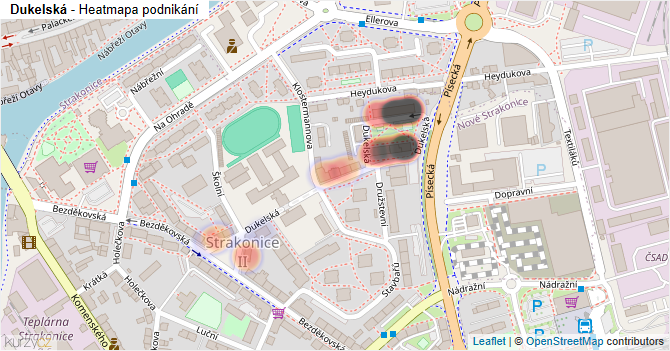 Dukelská - mapa podnikání